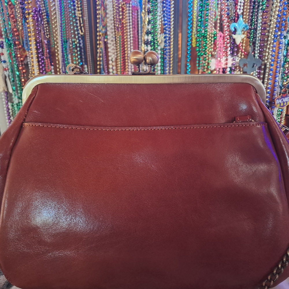 Patricia Nash Burgundy Floral Embossed Shoulder Bag - Picture 5 of 8